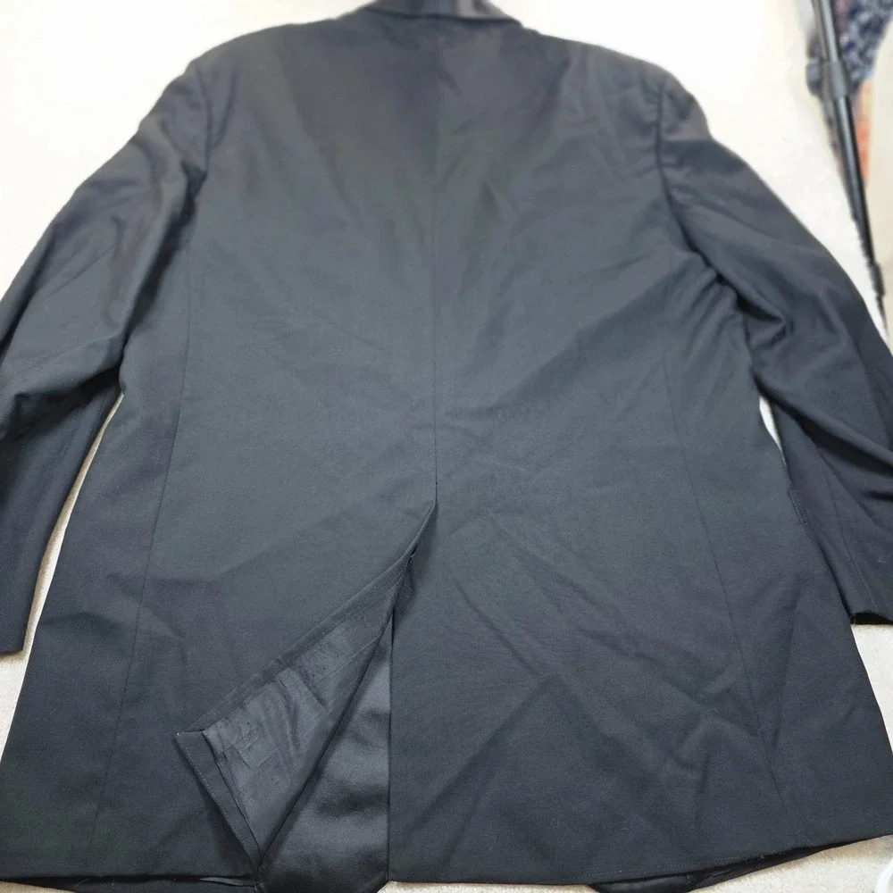 Brooks Brothers USA Union Made Black Tuxedo Jacket Shawl Lapel Wool 43 Chest
